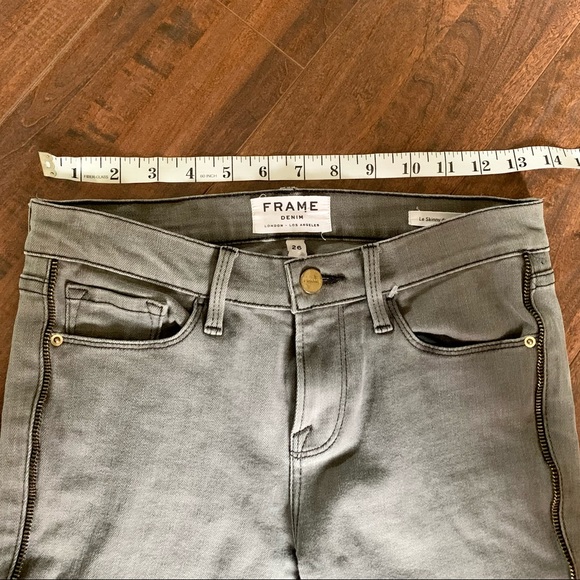 FRAME Le Skinny De Jeanne Zip Trim Jeans SZ-26 - Picture 5 of 14